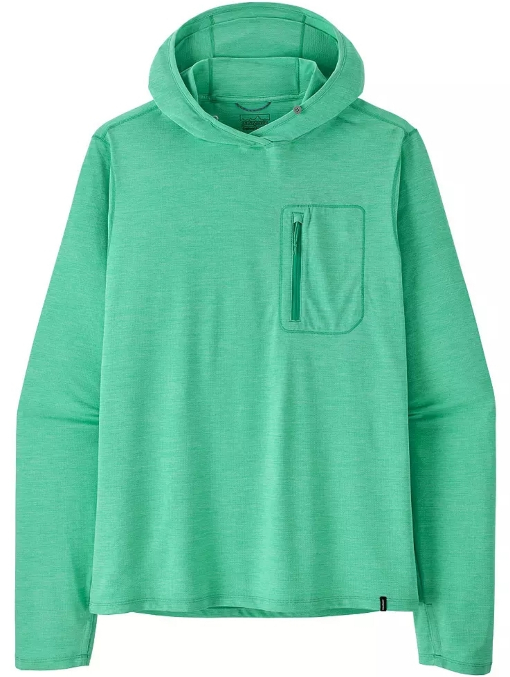 Patagonia Men's Hooded Long-Sleeve Shirt in Aqua Stone. Small